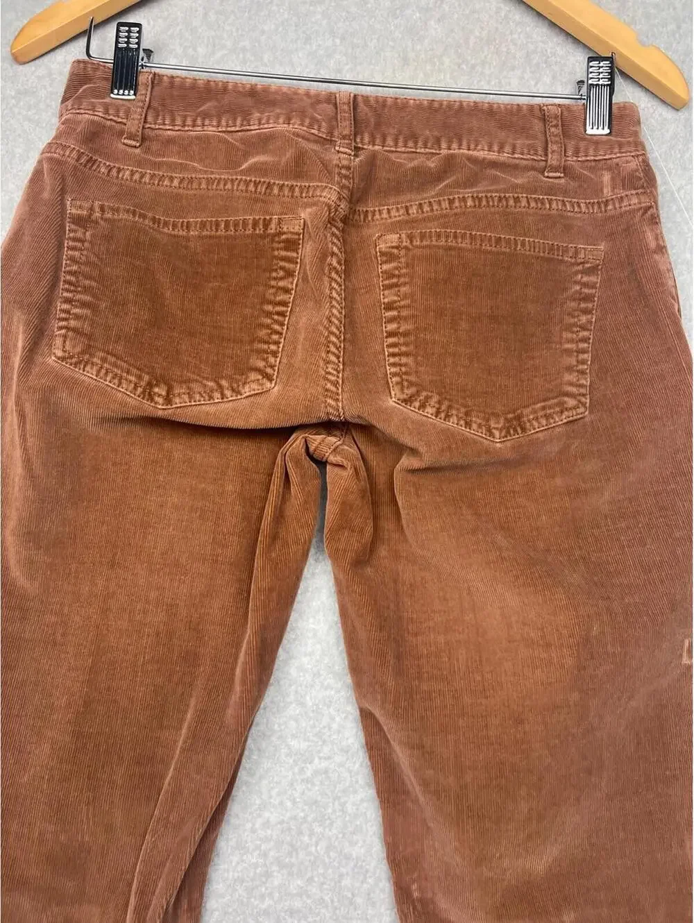J Jill Corduroy Slim Leg Pants Women's Petites Size 2 Casual Rust Brown Simple